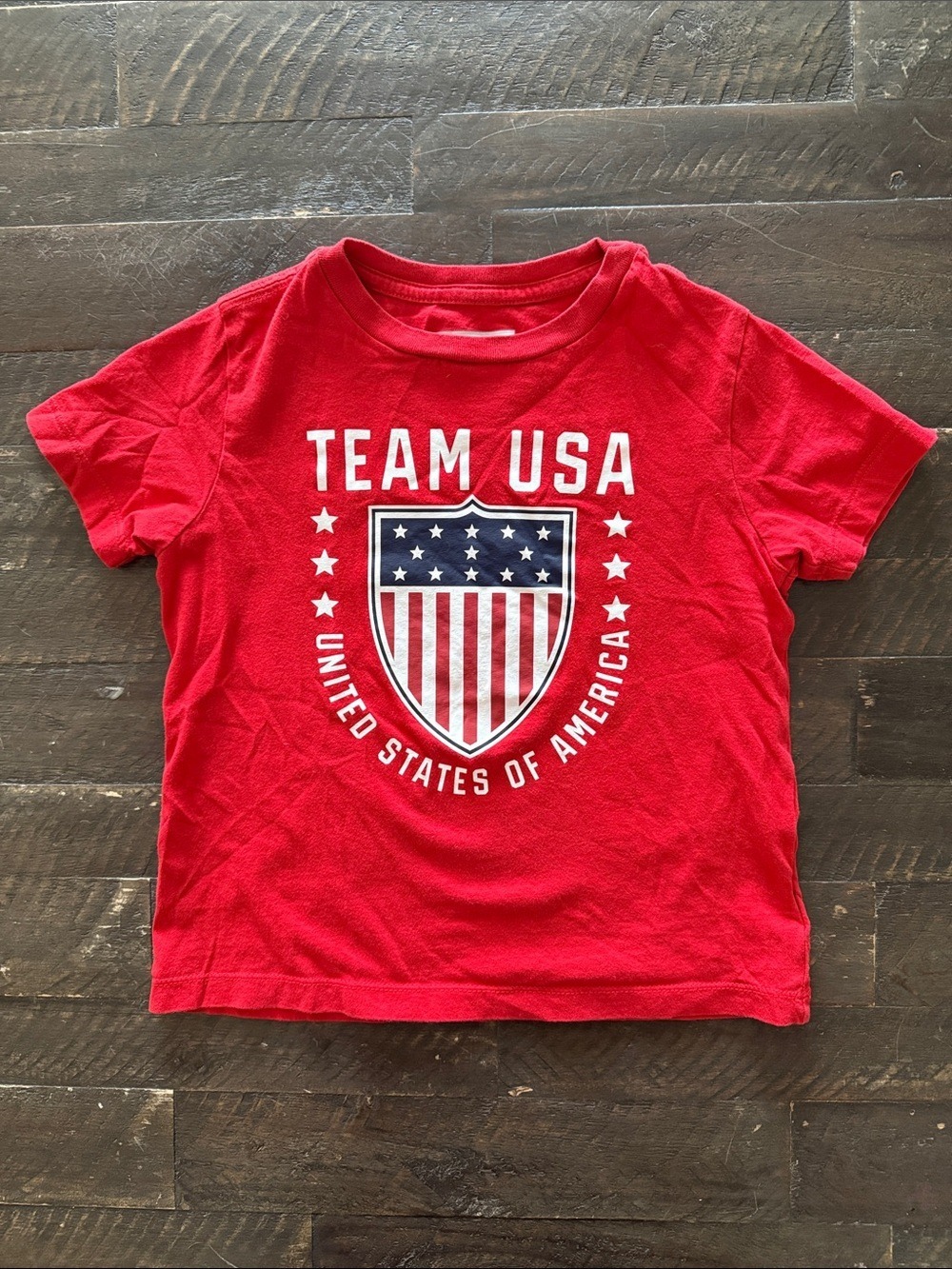 Official Team USA Kids Graphic Tee - Red Short Sleeve - Size XS